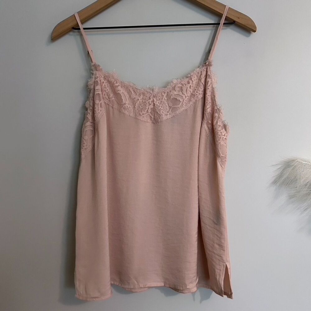 Who What Wear Dusty Pink Lace Camisole Blouse